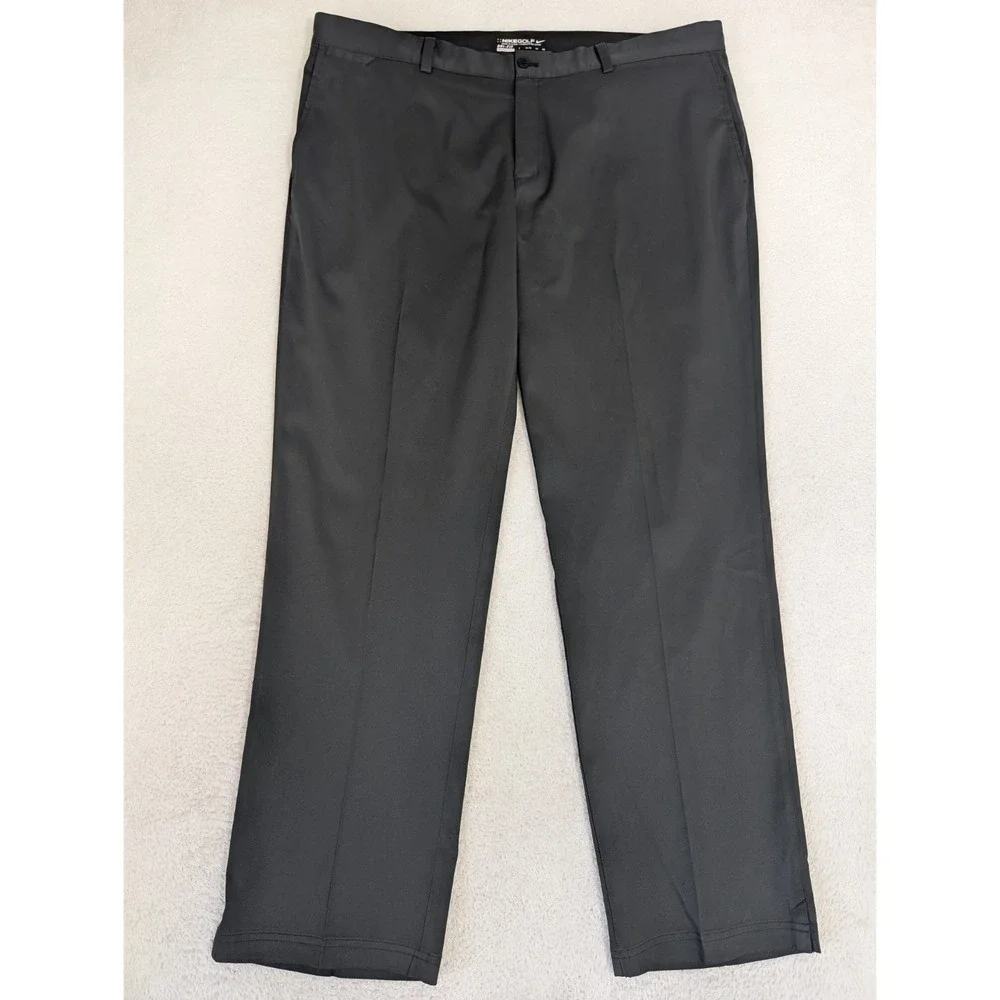 Nike Golf Dri-Fit Men's Black 40x32 Golf Pants‎ Flat Front Stretchy